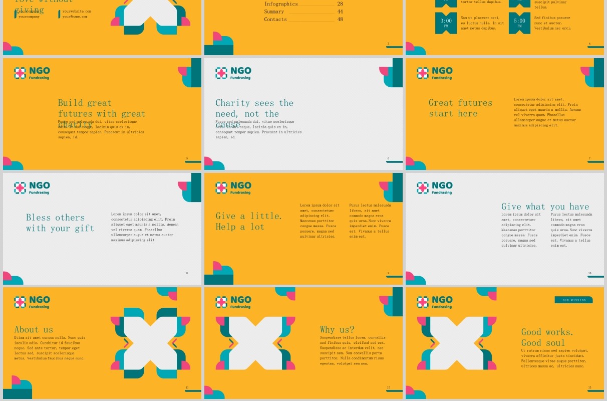 非政府组织商界慈善机构协会PPT版式模板NGO PowerPoint Presentation Template