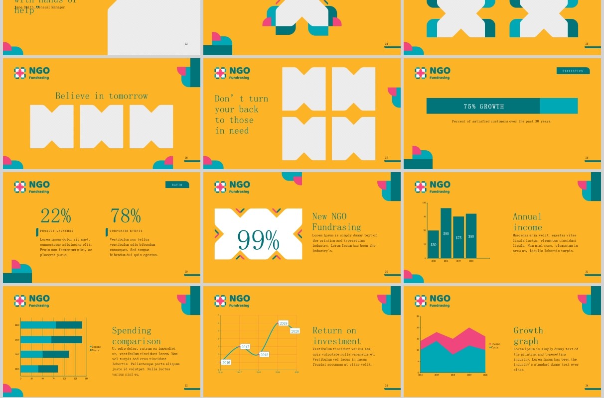 非政府组织商界慈善机构协会PPT版式模板NGO PowerPoint Presentation Template