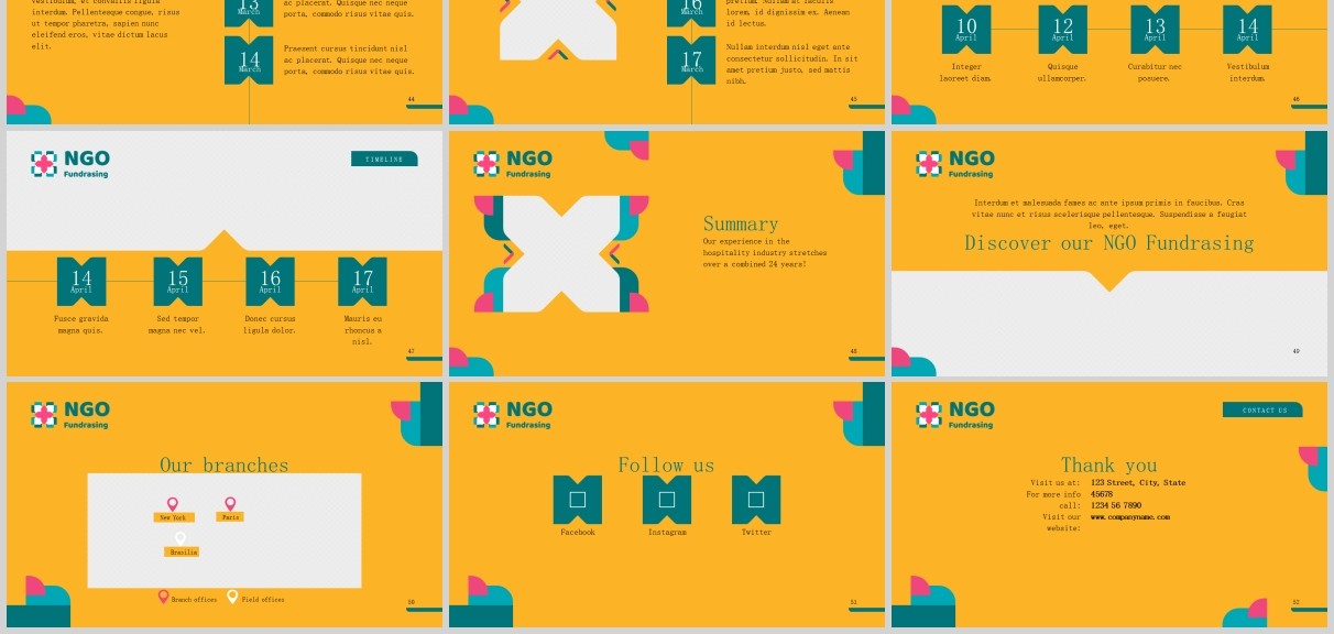非政府组织商界慈善机构协会PPT版式模板NGO PowerPoint Presentation Template