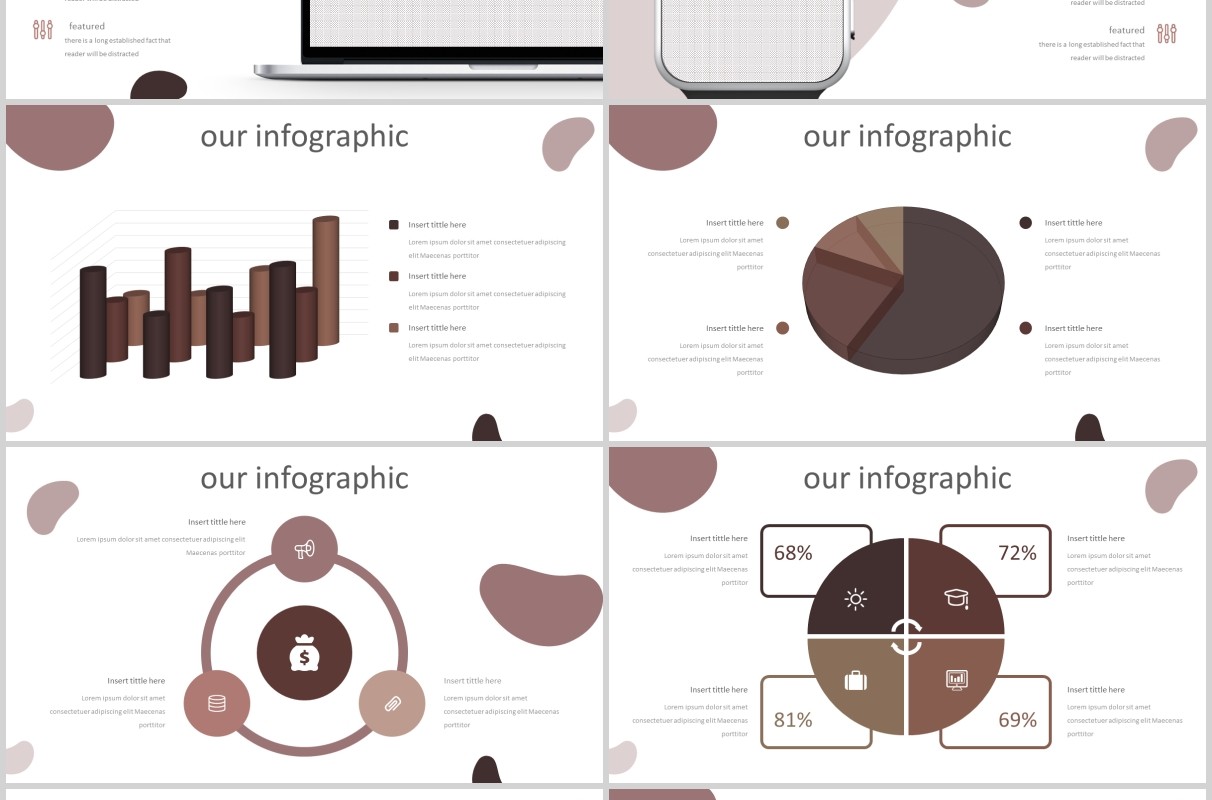 咖啡色通用PPT模板版式设计Pirage Powerpoint Template