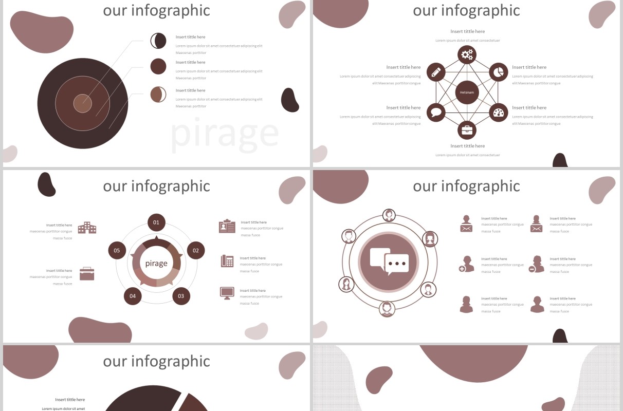 咖啡色通用PPT模板版式设计Pirage Powerpoint Template