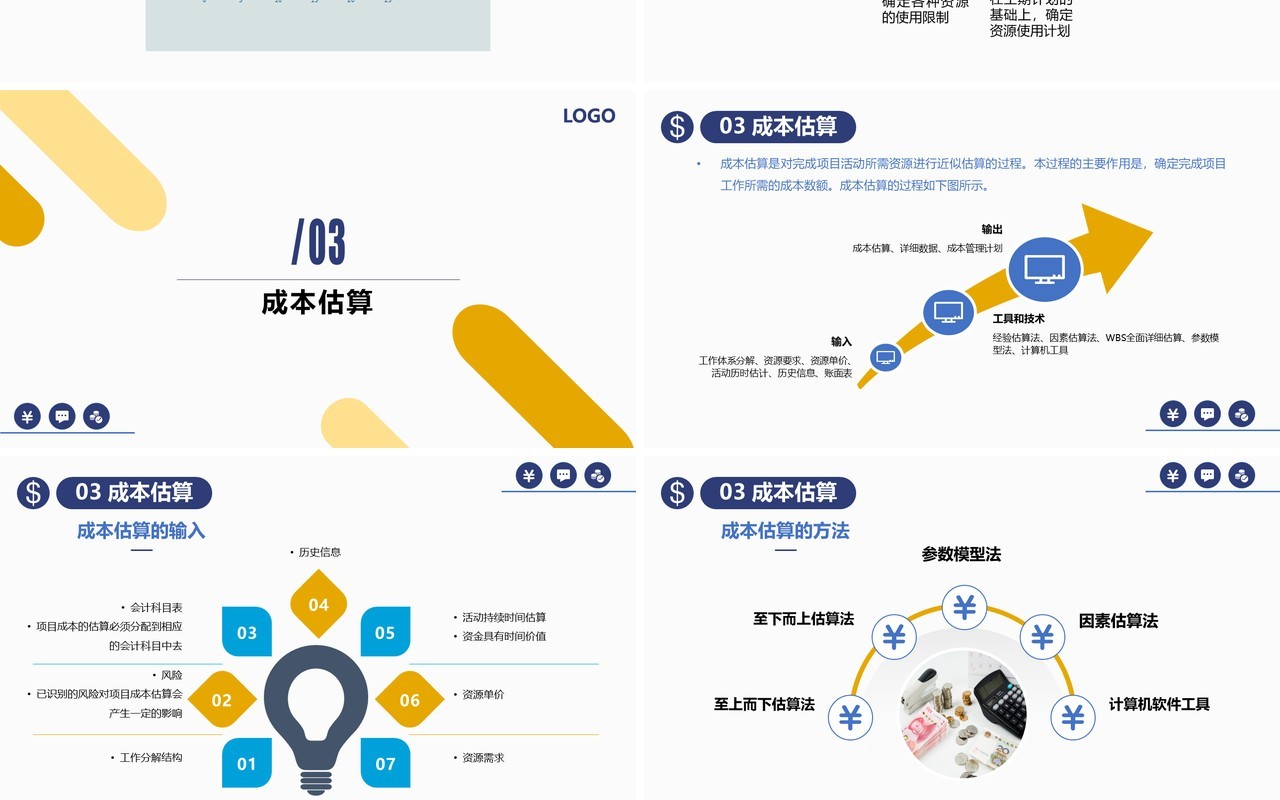 公司项目成本管理控制培训PPT模板