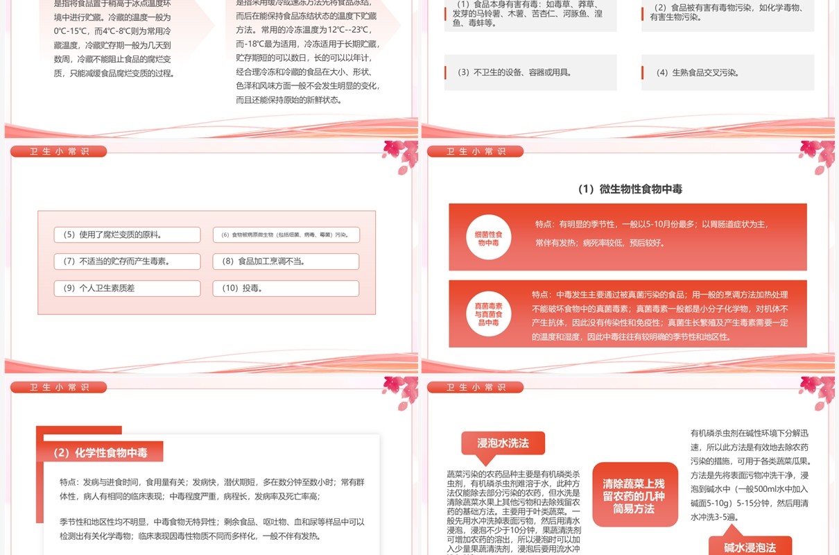 粉色清新风世界卫生日介绍PPT模板
