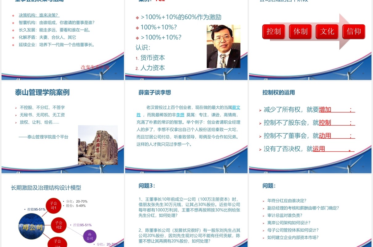 简约企业股权设计与股权激励PPT模板