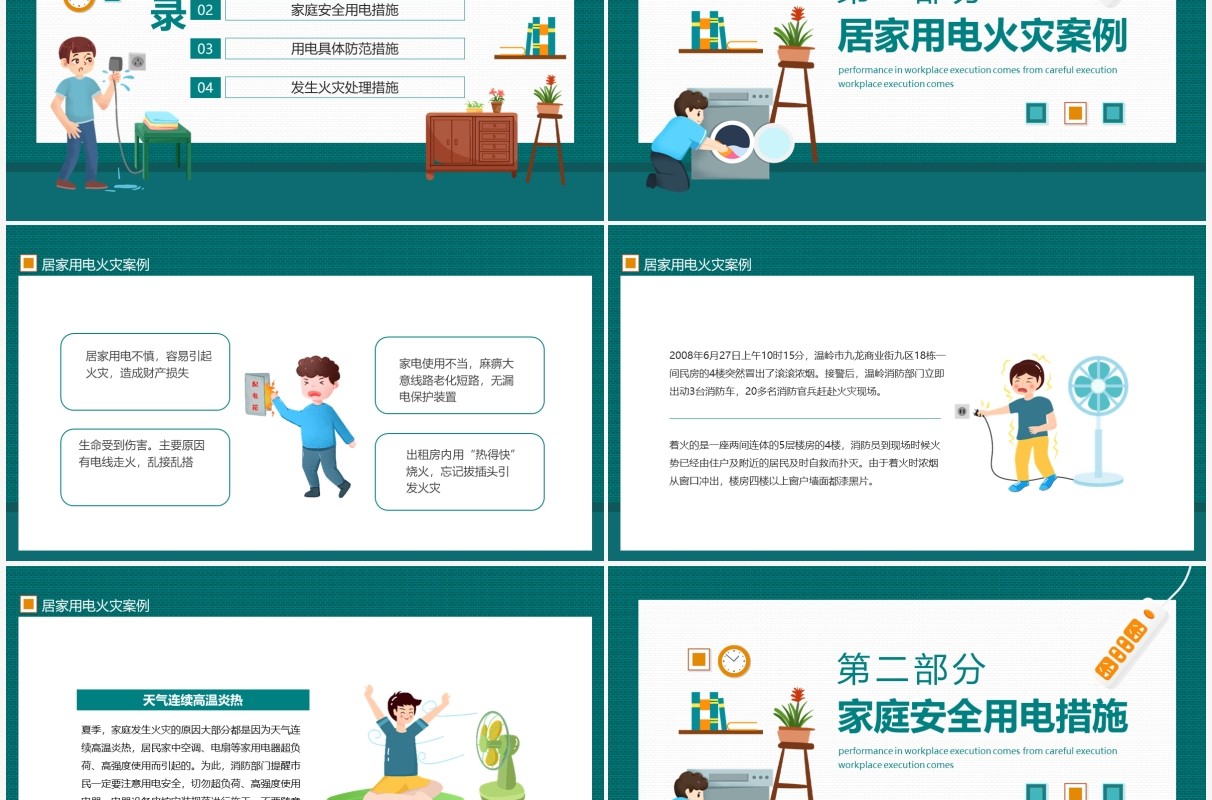 居家用电安全家庭安全用电具体防范措施动态PPT模板
