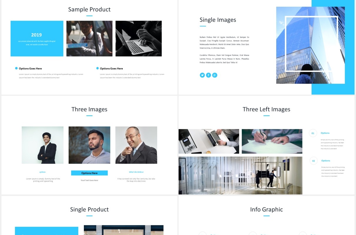 国外商务工作计划总结报告PPT模板Mozaique - Powerpoint Template
