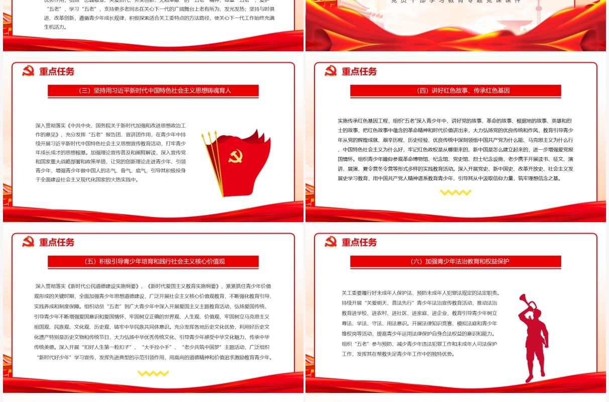 关于加强新时代关心下一代工作委员会工作的意见PPT模板