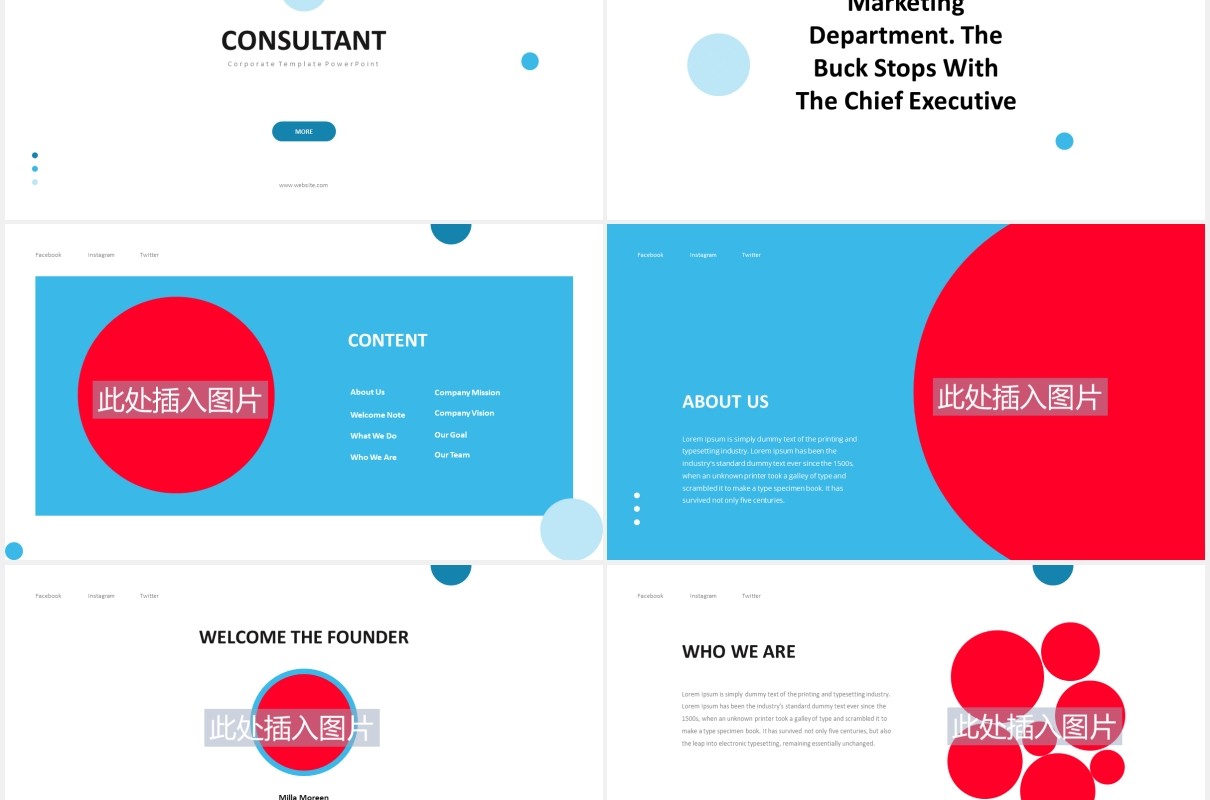 IT顾问工作报告PPT图片排版素材IT Consultant Powerpoint Template