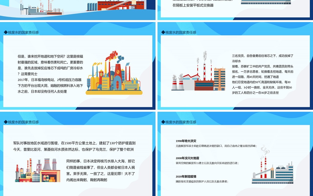 日本核废水事件始末介绍动态PPT模板