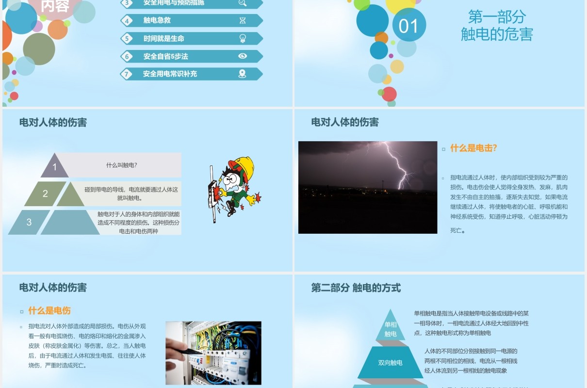 专业技术培训安全用电教育主题PPT模板
