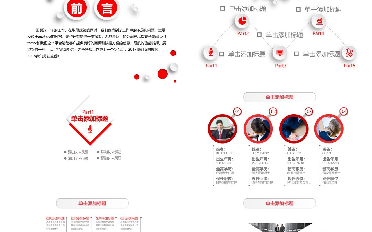 新鲜工作总结PPT模板汇报