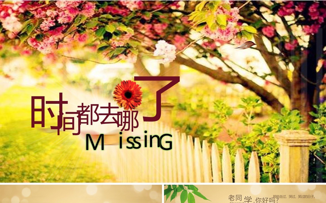 时间都去哪了老同学聚会PPT模板