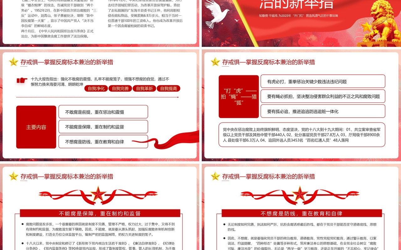 红色简约风开年第一课专题党课PPT模板