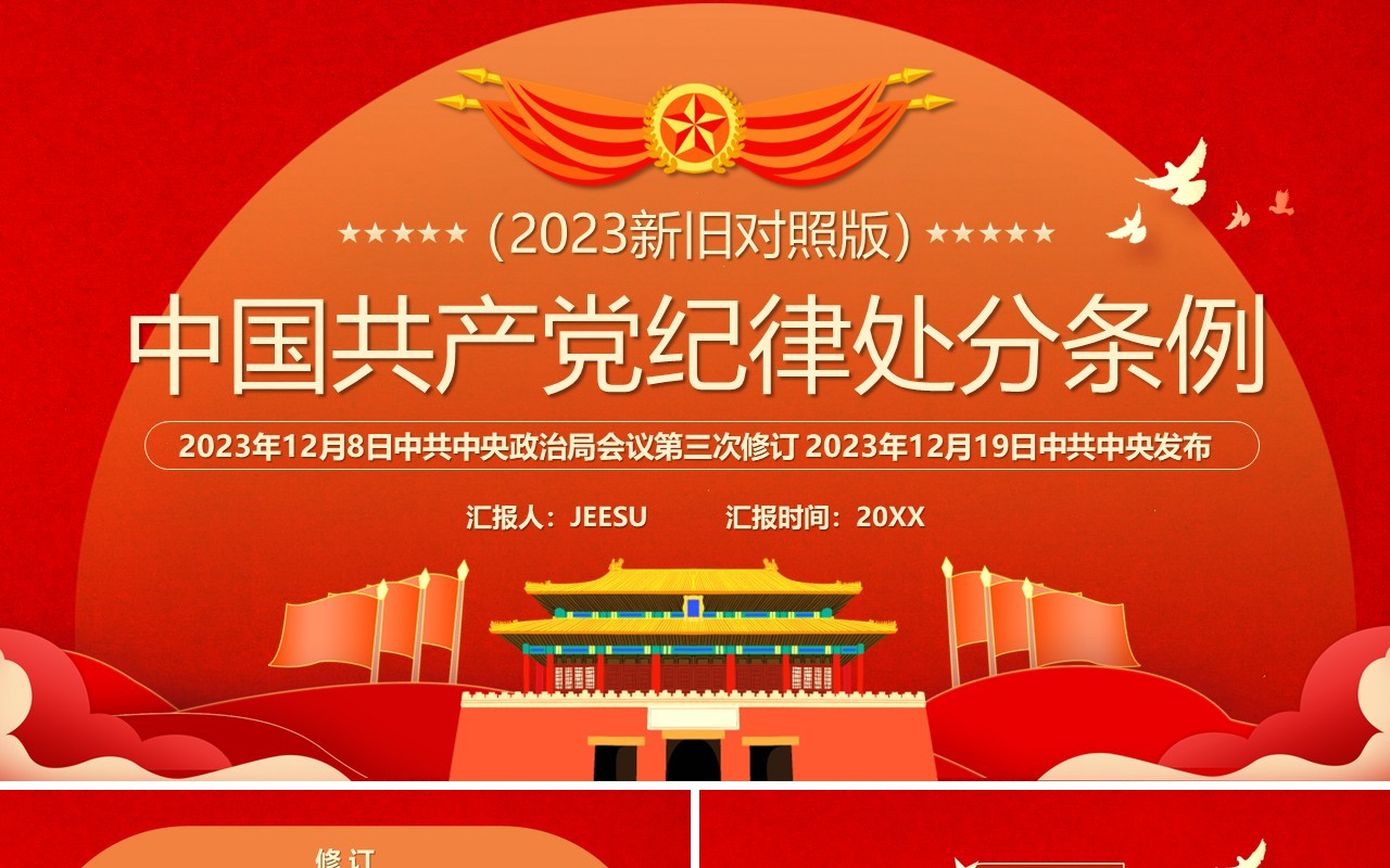 中国共产党纪律处分条例解读PPT模板
