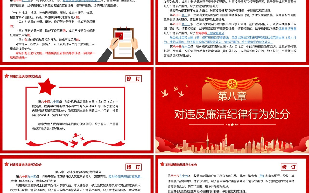 中国共产党纪律处分条例解读PPT模板