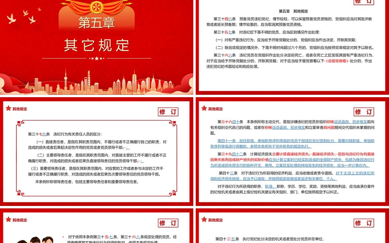 中国共产党纪律处分条例解读PPT模板
