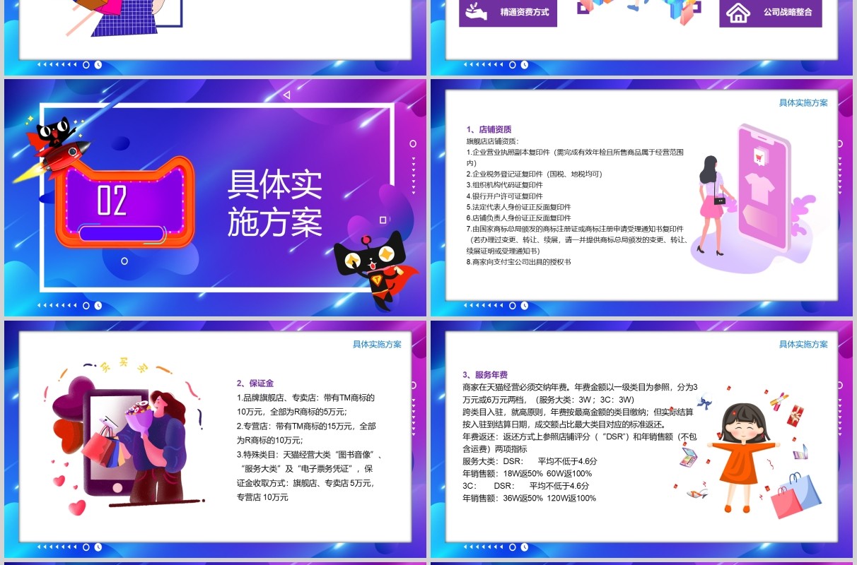 紫色品牌电商运营策划天猫商城运营计划PPT模板