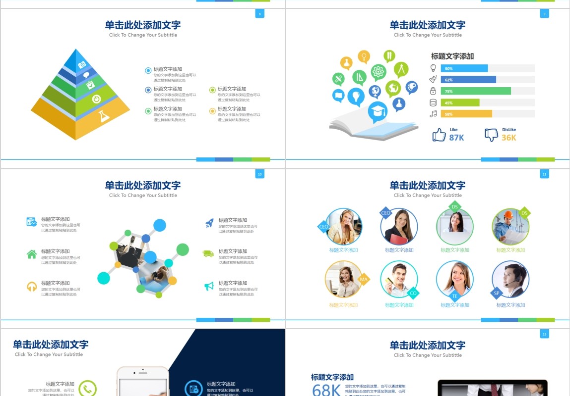 互联网项目汇报可视化PPT模板