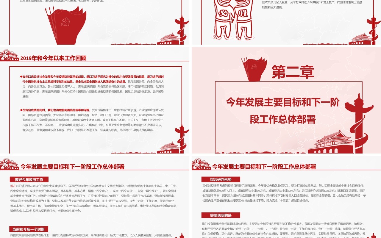 2020年政府工作报告聚焦两会讲稿内容学习PPT模板