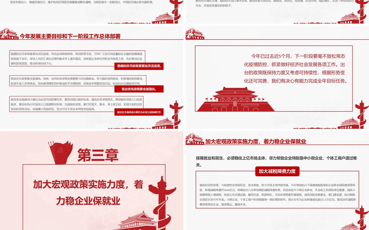 2020年政府工作报告聚焦两会讲稿内容学习PPT模板