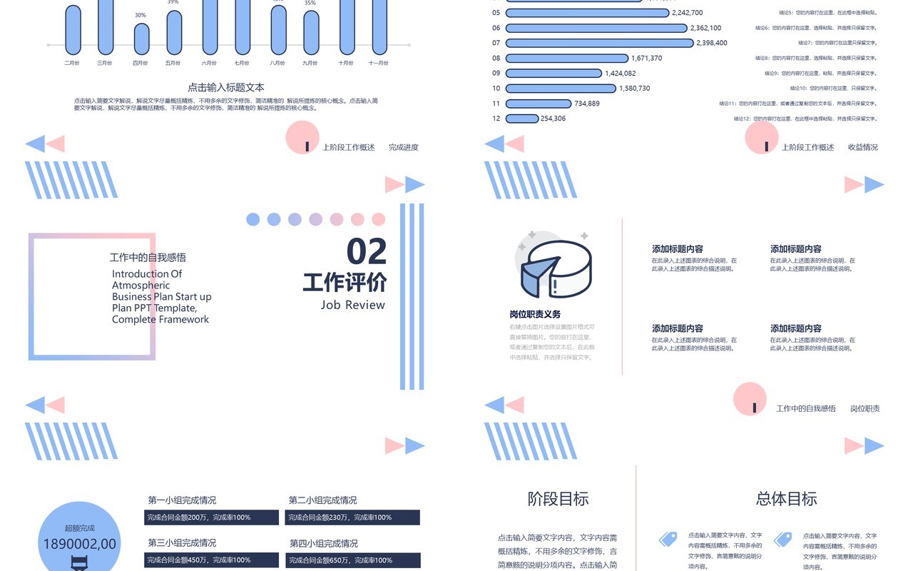 简洁个人述职竞聘工作报告PPT模板