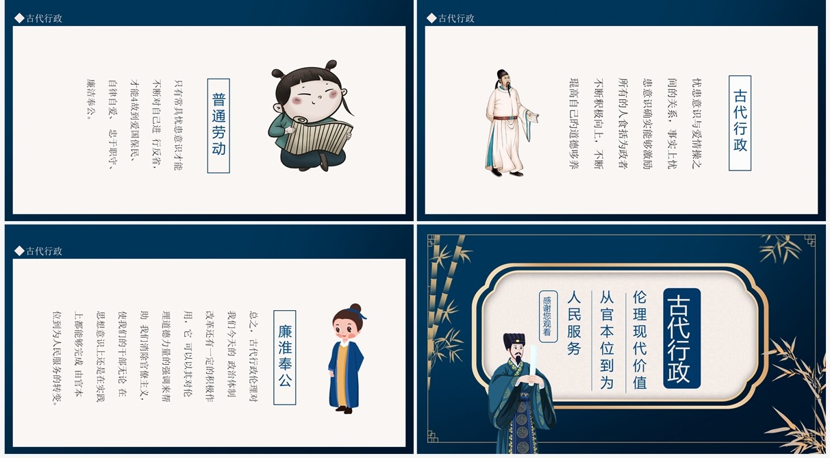 古代行政伦理现代价值从官本位到为人民服务动态PPT模板