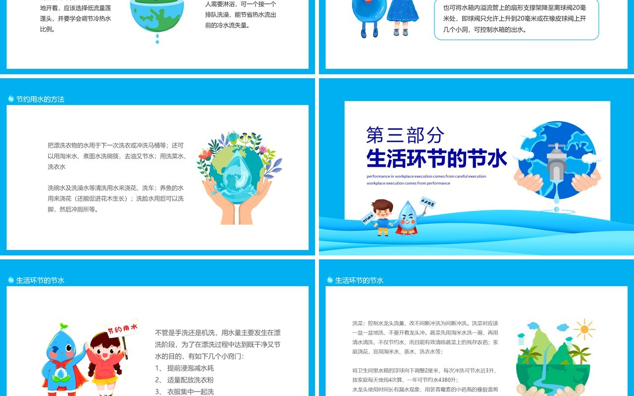 珍惜水源从我做起动态PPT模板