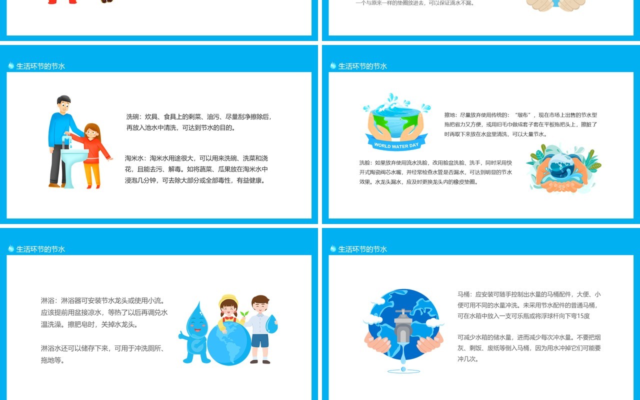 珍惜水源从我做起动态PPT模板