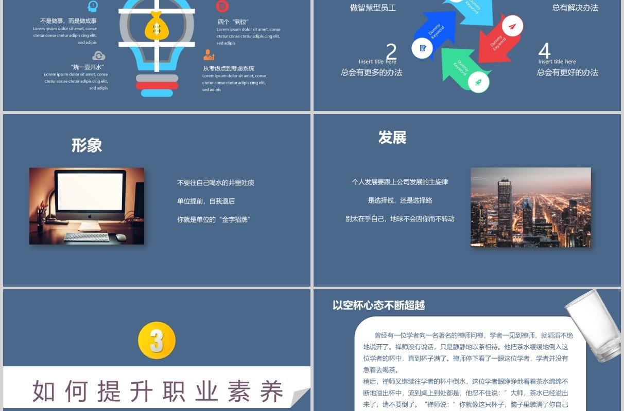 企业职业化素养提升员工培训PPT模板