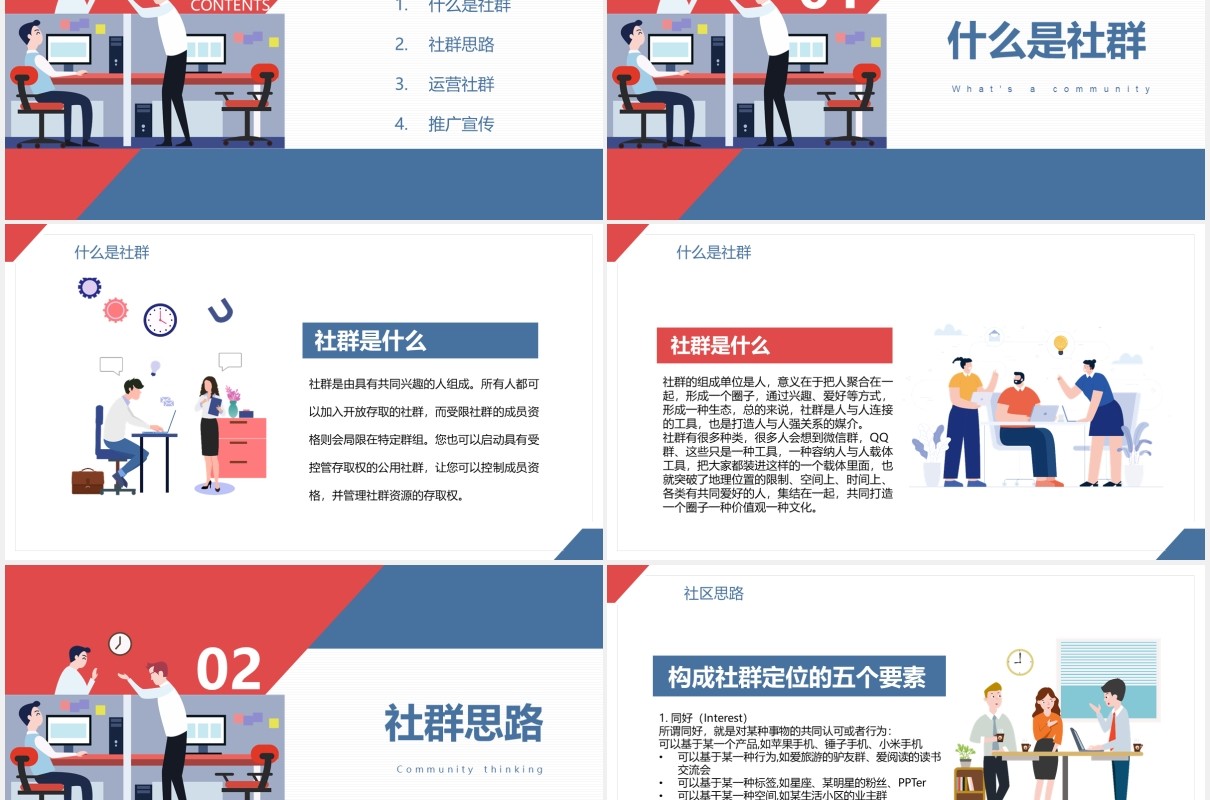 社群营销搭建框架和营销思路培训PPT模板
