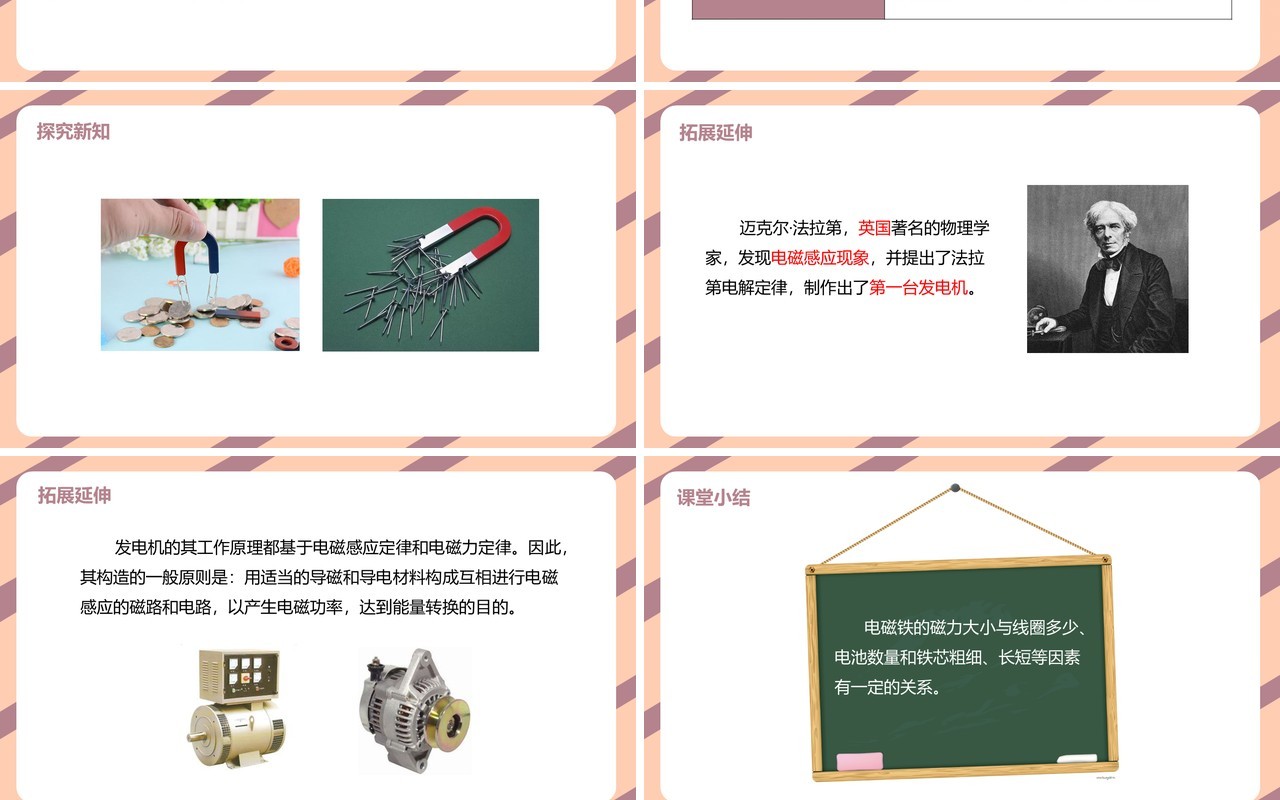 教科版六年级科学上册电磁铁的磁力PPT模板