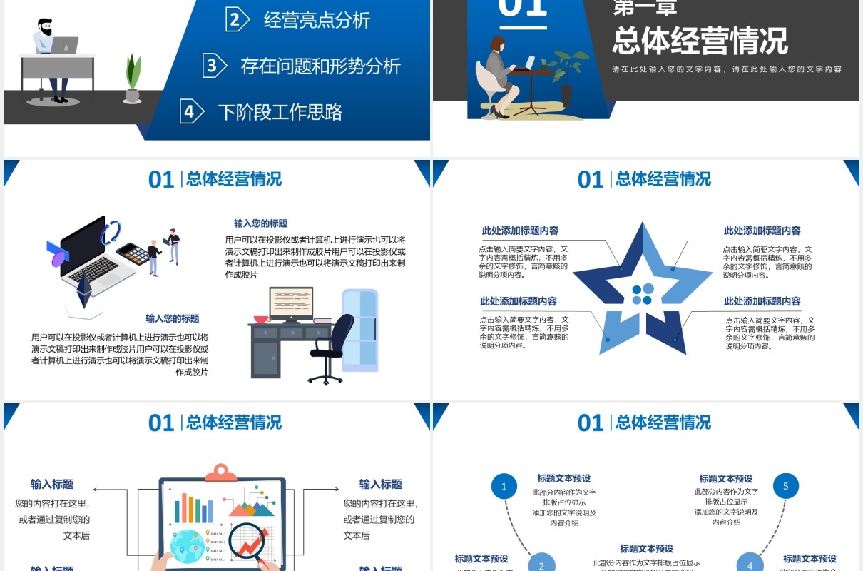 2021公司年终经营分析工作汇报总结通用PPT模板