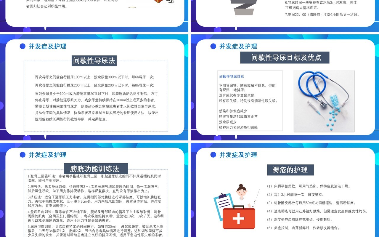 蓝色医院医疗脊髓损伤护理查房病例介绍培训PPT模板