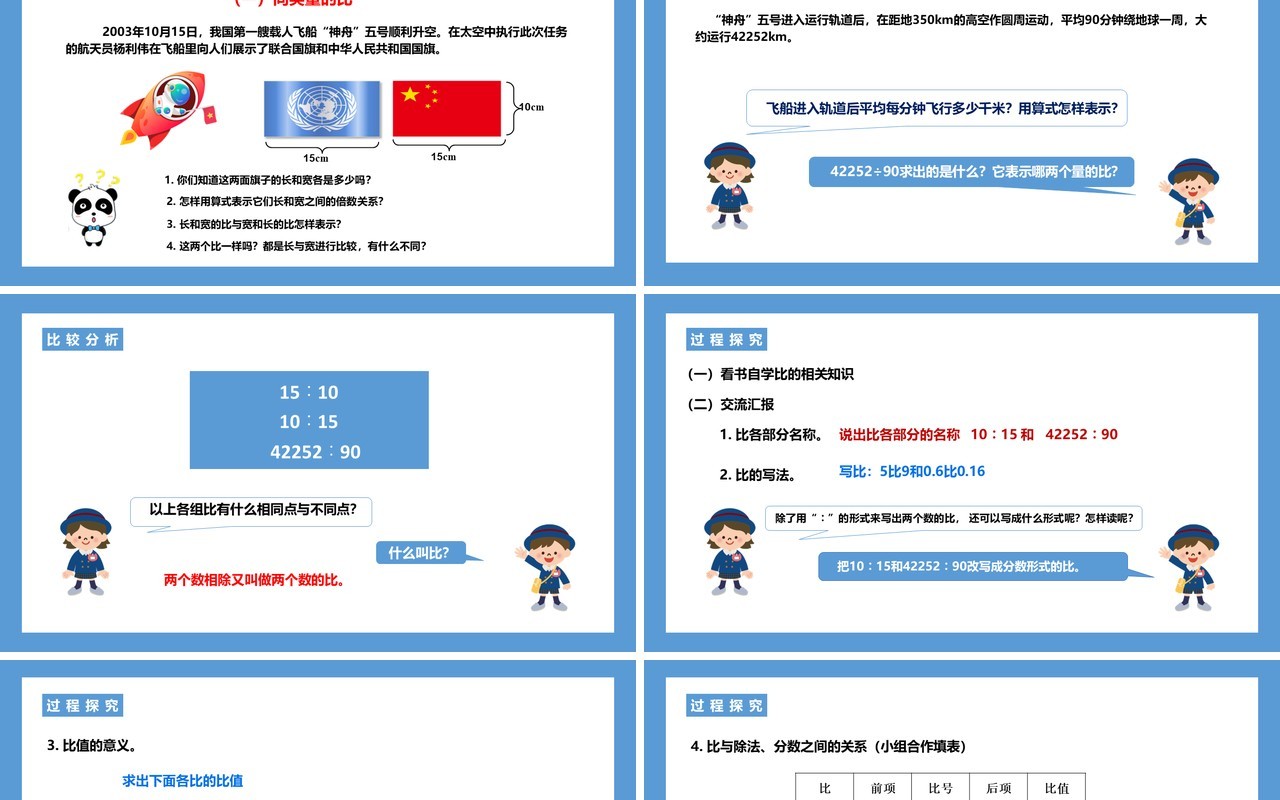 部编版六年级数学上册比的意义课件PPT模板