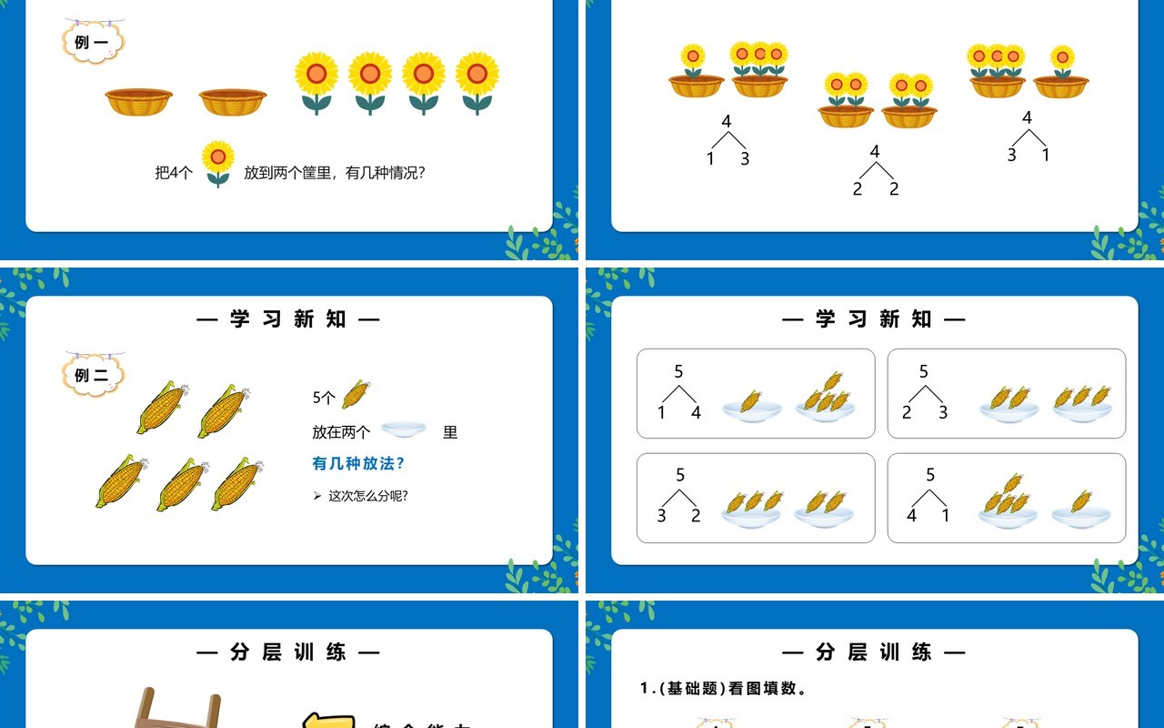 部编版一年级数学上册分与合课件PPT模板