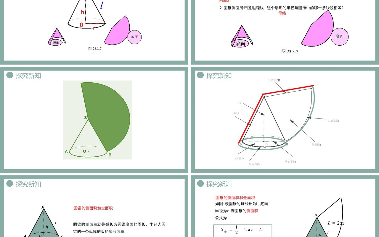 部编版九年级数学上册第四单元圆的有关性质圆的侧面积和全面积课件PPT模板