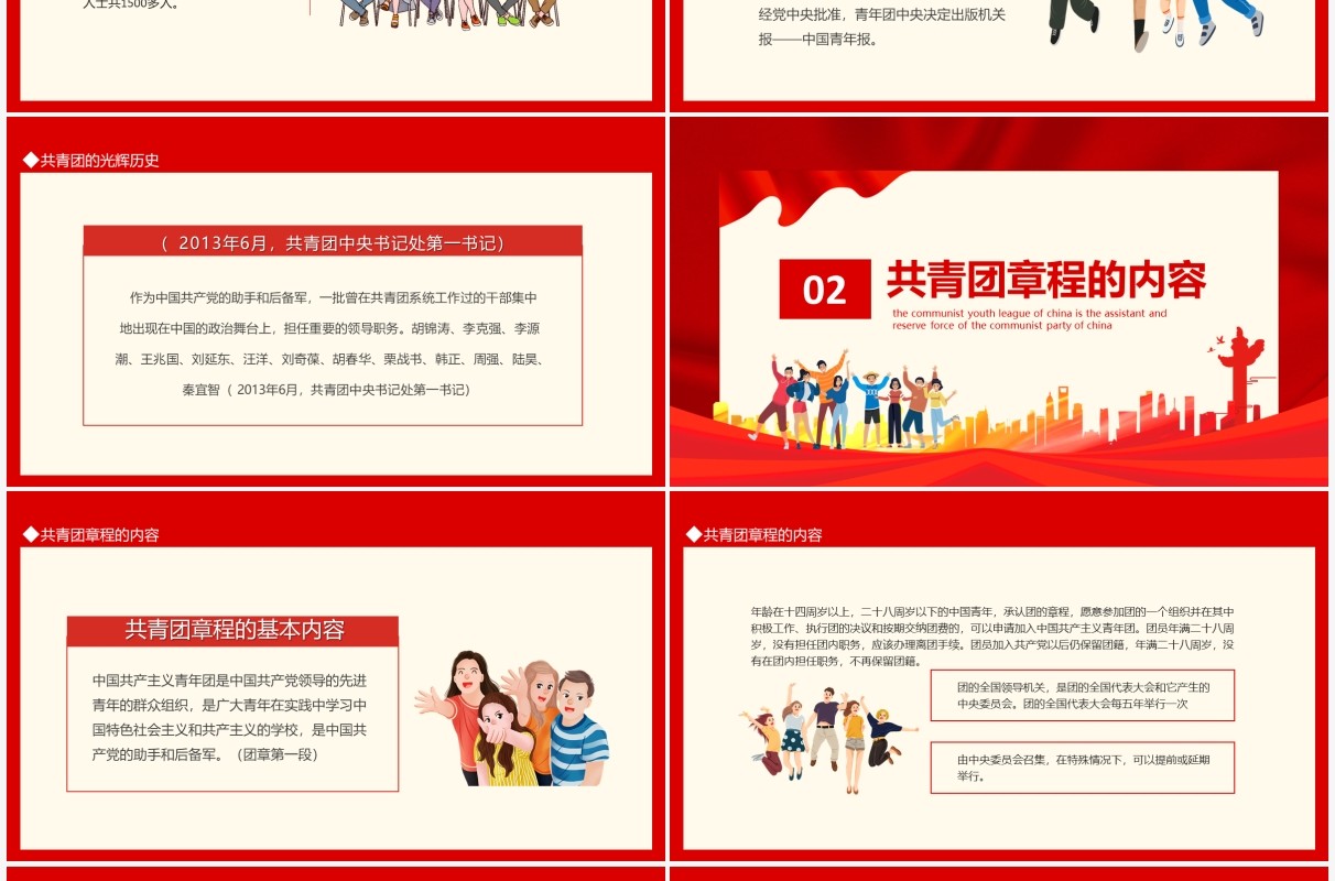 中国共产主义青年团是中国共产党的助手和后备军共青团大学团课动态PPT模板