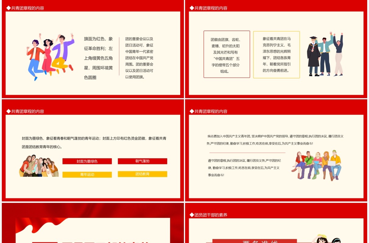 中国共产主义青年团是中国共产党的助手和后备军共青团大学团课动态PPT模板