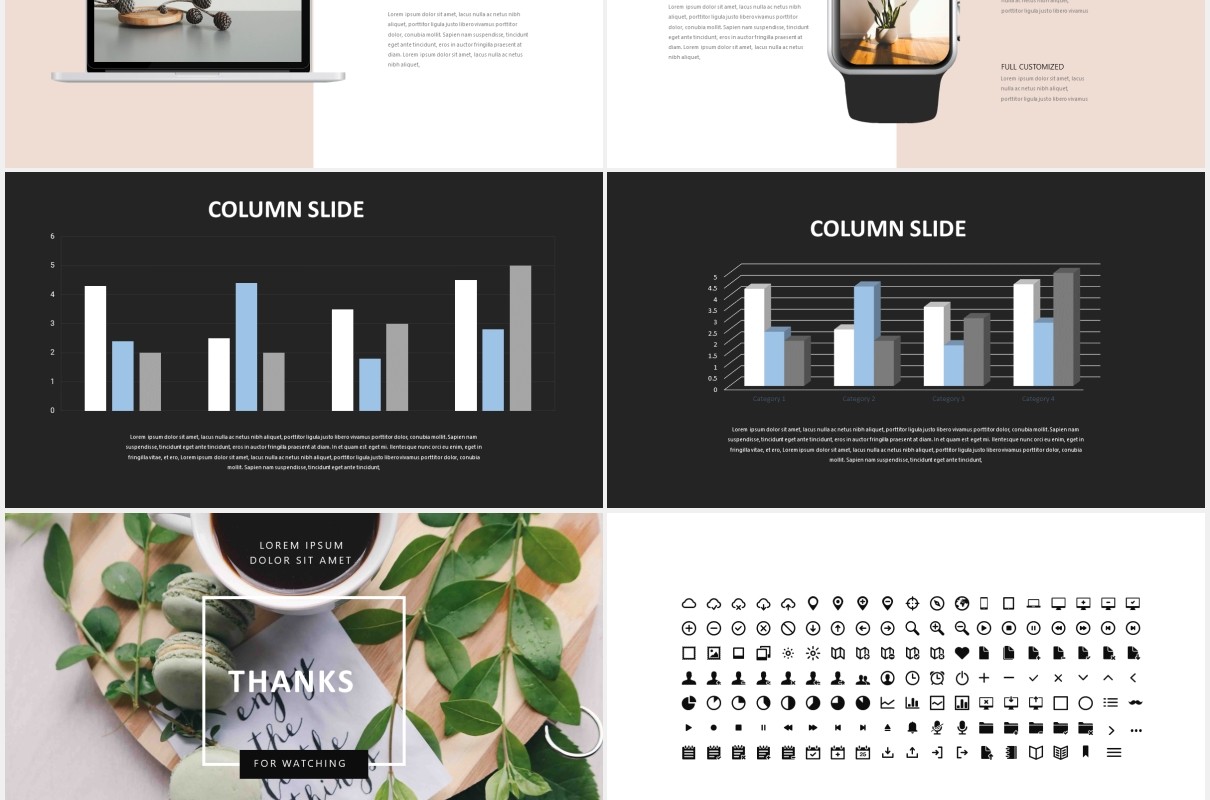 优雅高端作品展示PPT模板Elegant - Powerpoint Template