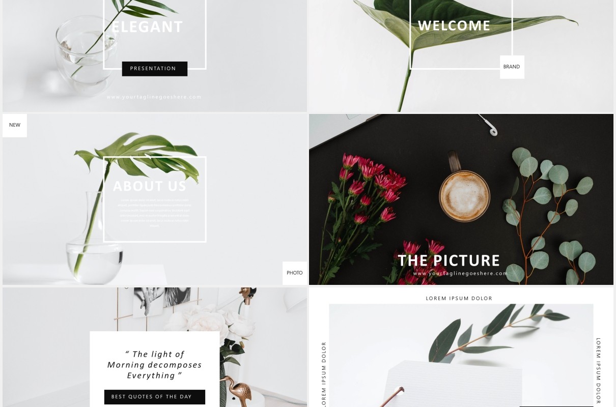 优雅高端作品展示PPT模板Elegant - Powerpoint Template
