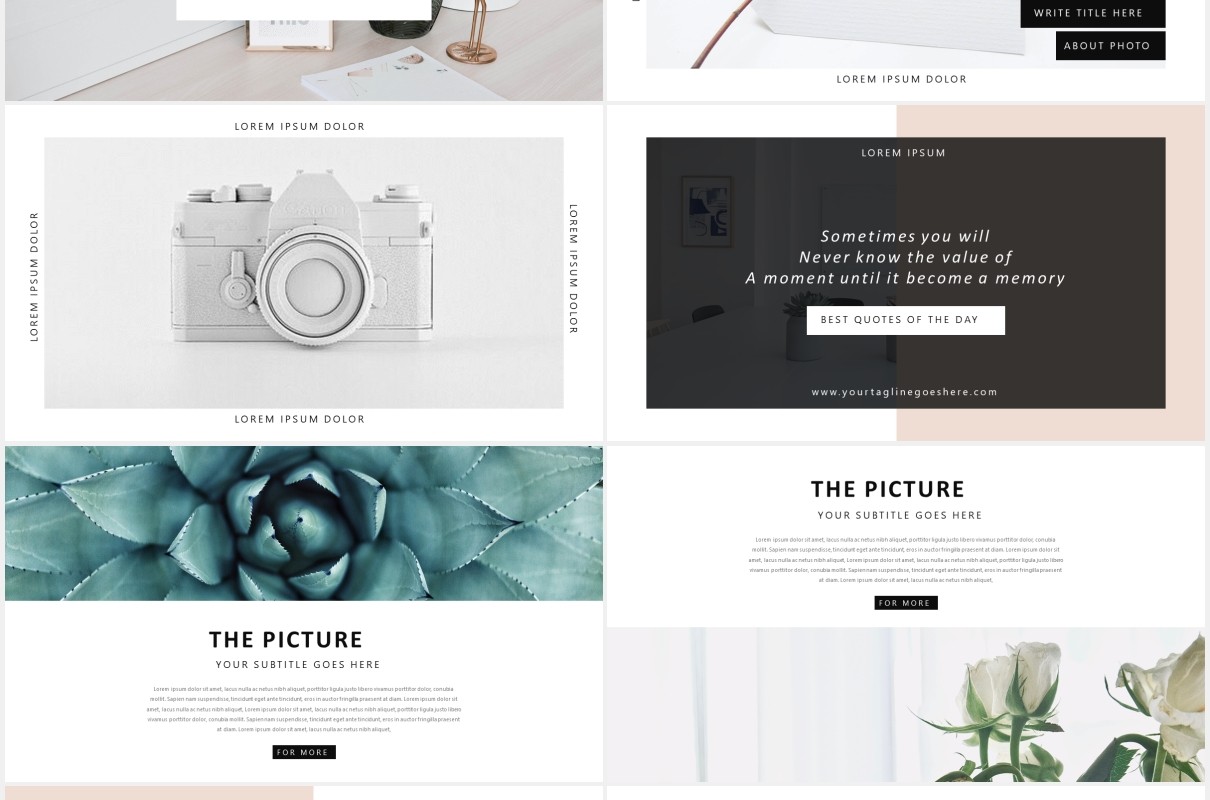 优雅高端作品展示PPT模板Elegant - Powerpoint Template