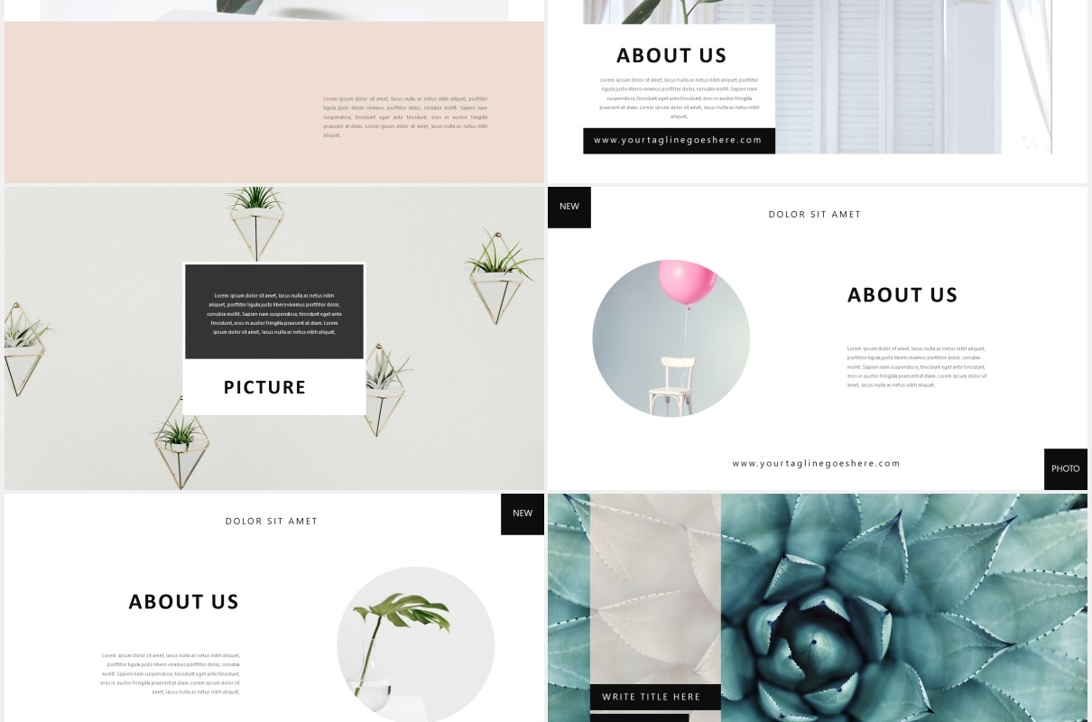 优雅高端作品展示PPT模板Elegant - Powerpoint Template