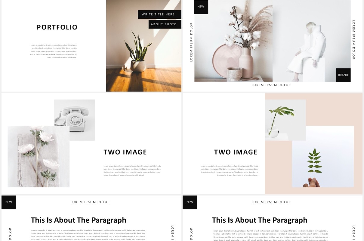 优雅高端作品展示PPT模板Elegant - Powerpoint Template