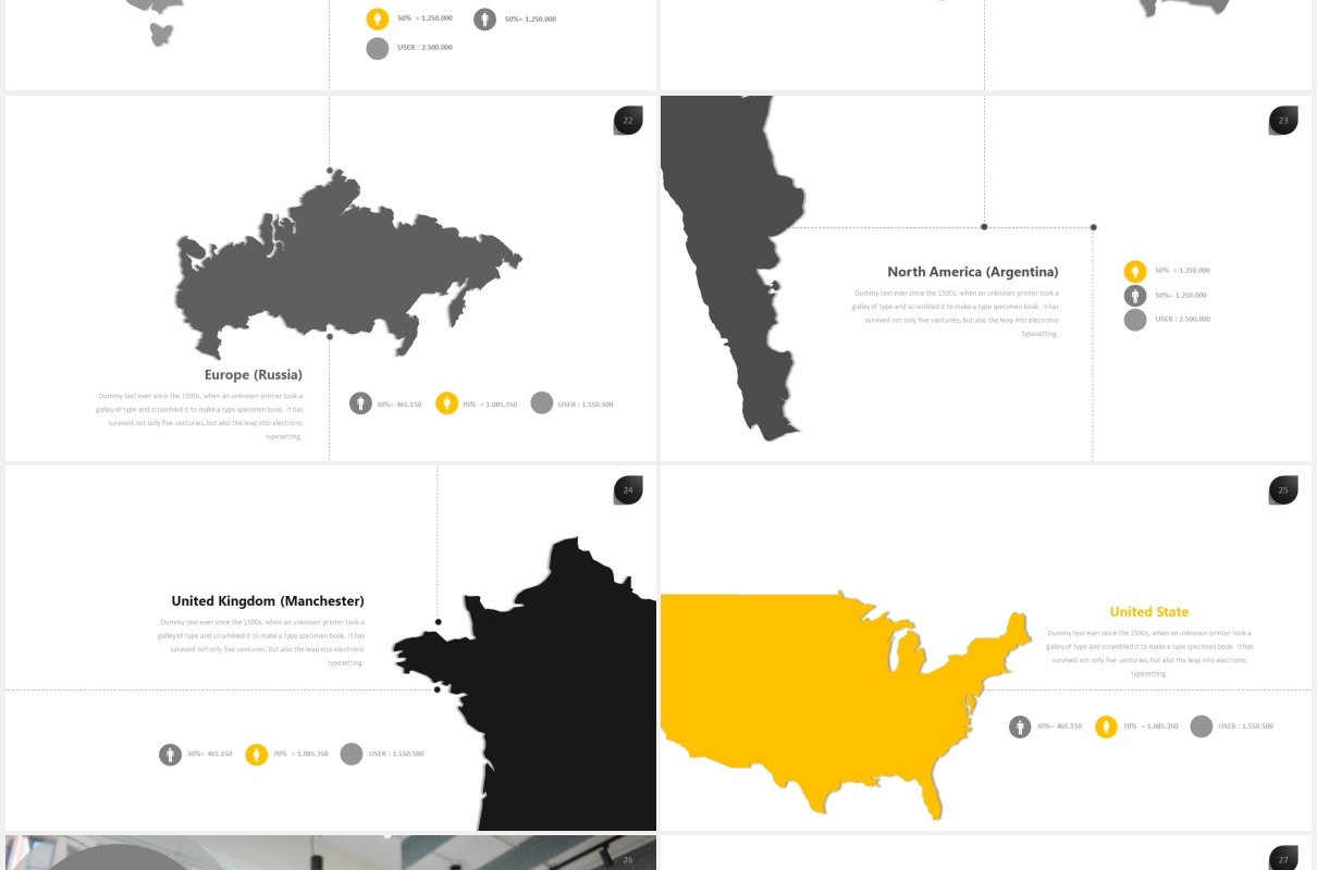 商务简约通用PPT素材模板ten powerpoint template