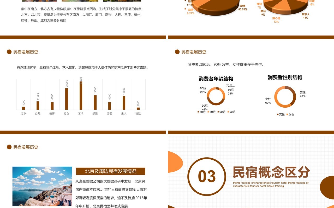 民宿知识发展概念宣传培训分析动态PPT模板