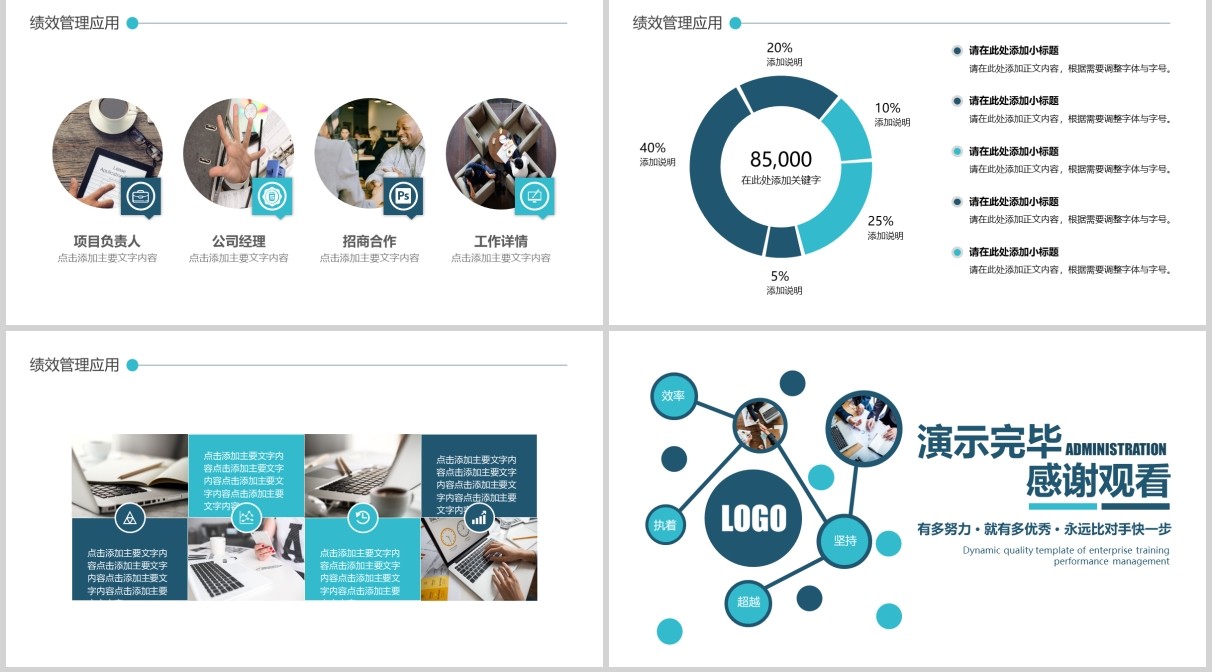 简约企业培训之绩效考核管理课件PPT模板