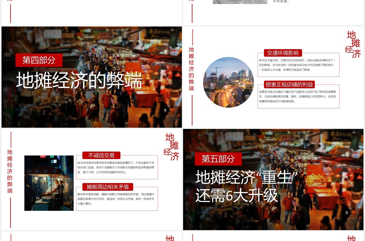 重启人间烟火地摊经济报告PPT模板