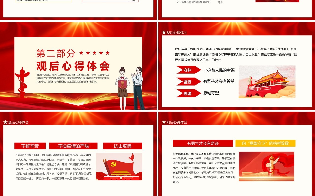 以榜样的力量激励前行学习心得体会专题动态PPT模板