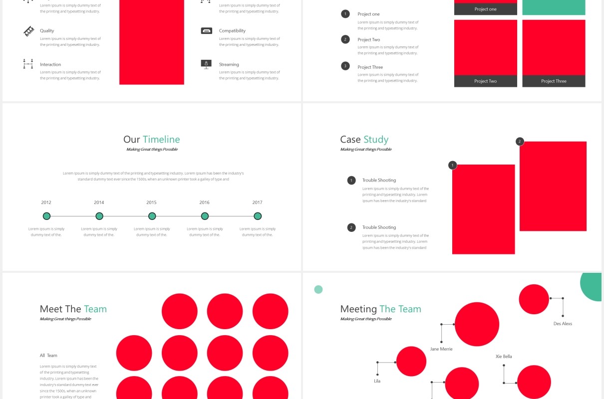 商务商业公司通用PPT图片排版设计素材ISP Powerpoint Presentation Template