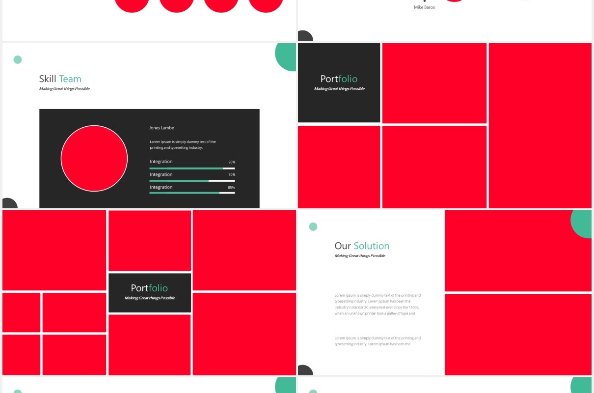 商务商业公司通用PPT图片排版设计素材ISP Powerpoint Presentation Template